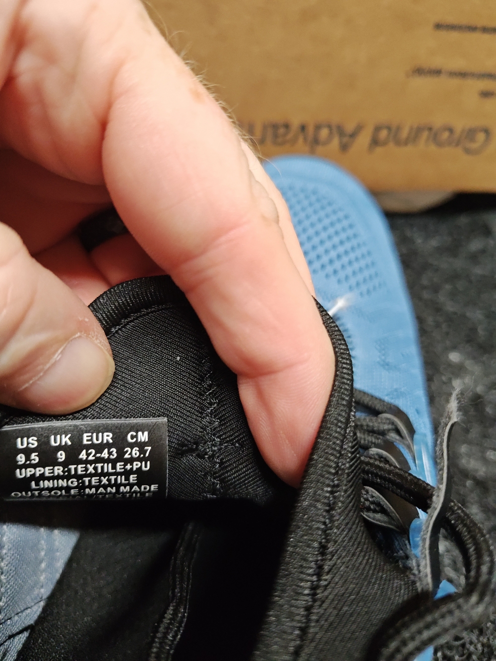 RBX Blue and Black Men's Running Sneakers - Picture 6 of 7